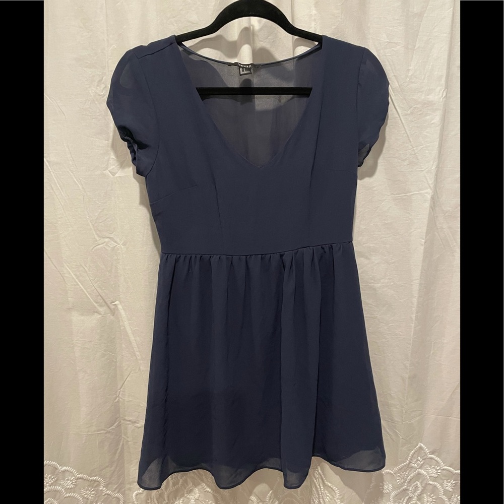 Navy Blue Babydoll Dress